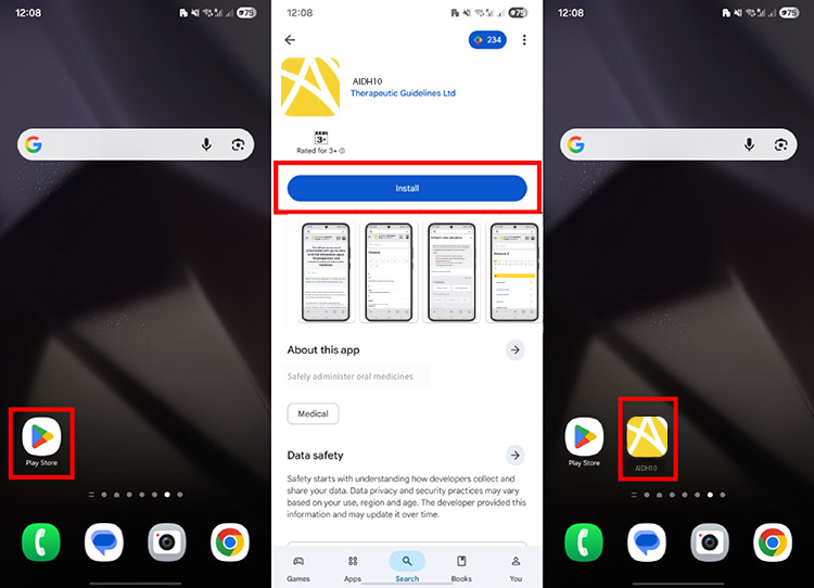 AIDH10 Android installation instructions