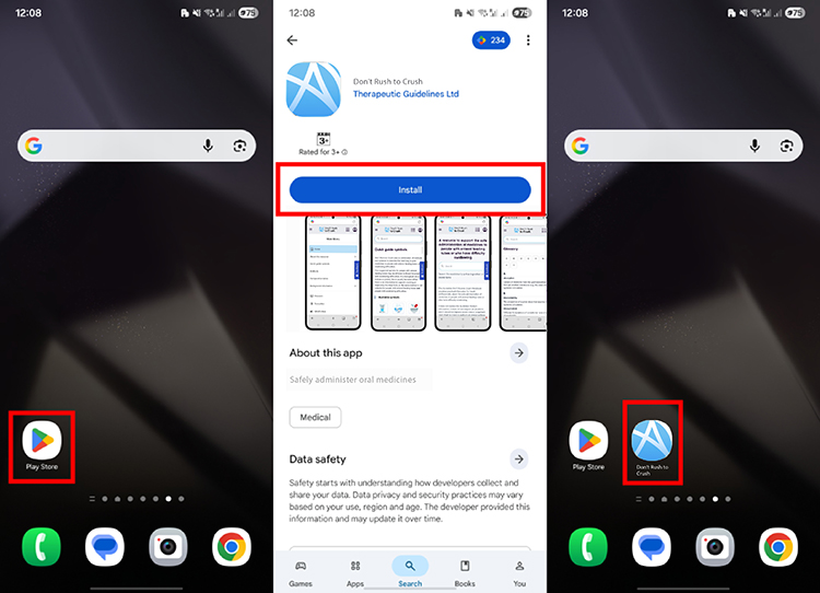 Don't Rush to Crush Android installation instructions