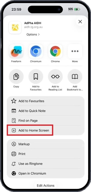  Step 4 installing AIDH mobile app